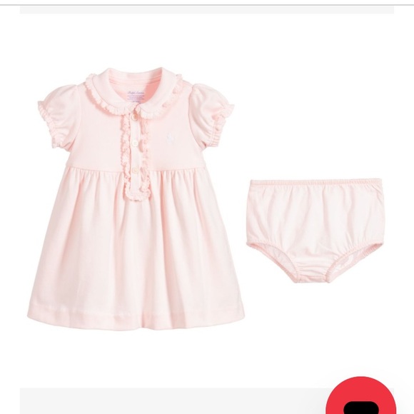 Ralph Lauren pink ruffle dress set with bloomers 18M - Picture 3 of 11